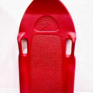 Vintage Ziffy Whomper Plastic Red Snow Sled Ziffco Retro Toboggan 30”